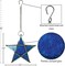 In the Breeze 9217 — Blue 5-Point Star Tealight Lantern — Moroccan-Style Boho Chic Glass and Metal Tealight Hanging Lantern